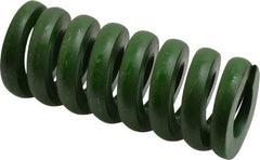 Associated Spring Raymond - 1-1/2" Hole Diam, 3/4" Rod Diam, 3-1/2" Free Length, Green Die Spring - 1715 Lb Max Deflection, 0.88" Max Deflection, Extra Heavy Duty, Chromium Alloy Steel - USA Tool & Supply