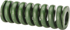 Associated Spring Raymond - 1-1/2" Hole Diam, 3/4" Rod Diam, 4" Free Length, Green Die Spring - 1712 Lb Max Deflection, 1" Max Deflection, Extra Heavy Duty, Chromium Alloy Steel - USA Tool & Supply