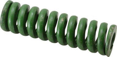Associated Spring Raymond - 1-1/2" Hole Diam, 3/4" Rod Diam, 5" Free Length, Green Die Spring - 1700 Lb Max Deflection, 1.25" Max Deflection, Extra Heavy Duty, Chromium Alloy Steel - USA Tool & Supply