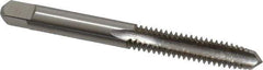 Hertel - 1/4-20 UNC 3 Flute Bright Finish High Speed Steel Straight Flute Standard Hand Tap - Plug, Right Hand Thread, 2-1/2" OAL, 1" Thread Length, H2 Limit, Oversize - Exact Industrial Supply
