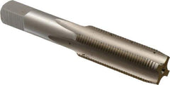 Hertel - 3/4-16 UNF 4 Flute Bright Finish High Speed Steel Straight Flute Standard Hand Tap - Plug, Right Hand Thread, 4-1/4" OAL, 2" Thread Length, H2 Limit, Oversize - Exact Industrial Supply