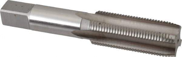Hertel - 7/8-14 UNF 2B 4 Flute Bright Finish High Speed Steel Straight Flute Standard Hand Tap - Plug, Right Hand Thread, 4-11/16" OAL, 2-7/32" Thread Length, H6 Limit, Oversize - Exact Industrial Supply