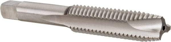 Hertel - 1/2-13 UNC, 3 Flute, Bright Finish, High Speed Steel Spiral Point Tap - Plug Chamfer, Right Hand Thread, 3-3/8" OAL, 1-21/32" Thread Length, 0.367" Shank Diam - Exact Industrial Supply