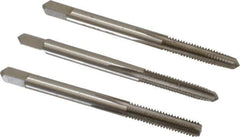 Hertel - #8-32 UNC, 4 Flute, Bottoming, Plug & Taper, Bright Finish, High Speed Steel Tap Set - 2-1/8" OAL, 2B/3B Class of Fit - USA Tool & Supply