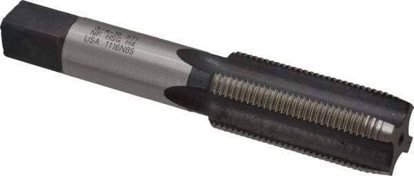 Hertel - 3/4-16 UNF, H4, 4 Flute, Plug Chamfer, Bright Finish, High Speed Steel Hand STI Tap - 4-15/32" OAL, 2" Thread Length - Exact Industrial Supply