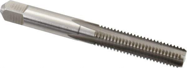 Hertel - M8x1.25 Metric Coarse 4 Flute Bright Finish High Speed Steel Straight Flute Standard Hand Tap - Bottoming, Right Hand Thread, 2-23/32" OAL, 1-1/8" Thread Length, D3 Limit, Oversize - Exact Industrial Supply