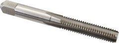 Hertel - M8x1.25 Metric Coarse 4 Flute Bright Finish High Speed Steel Straight Flute Standard Hand Tap - Bottoming, Right Hand Thread, 2-23/32" OAL, 1-1/8" Thread Length, D3 Limit, Oversize - Exact Industrial Supply