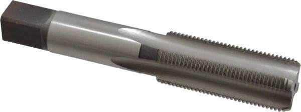 Hertel - M20x1.50 Metric Fine 4 Flute Bright Finish High Speed Steel Straight Flute Standard Hand Tap - Bottoming, Right Hand Thread, 4-15/32" OAL, 2" Thread Length, D3 Limit, Oversize - Exact Industrial Supply