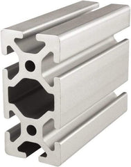 80/20 Inc. - 6 Meters Long x 40 mm Wide x 80 mm Deep, T-Slotted Aluminum Extrusion - Clear Anodized Finish - USA Tool & Supply