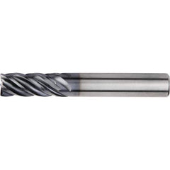 Kennametal - 9mm, 5 Flute, Single End, Solid Carbide, Corner Radius End Mill - 72mm OAL, 38° Helix, Right Hand Flute, 19mm LOC, Right Hand Cut - USA Tool & Supply