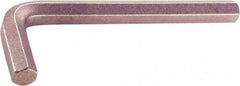 Ampco - 19mm Hex, Long Arm, Nonsparking Hex Key - 180mm OAL, Beryllium Copper Alloy, Metric System of Measurement - USA Tool & Supply