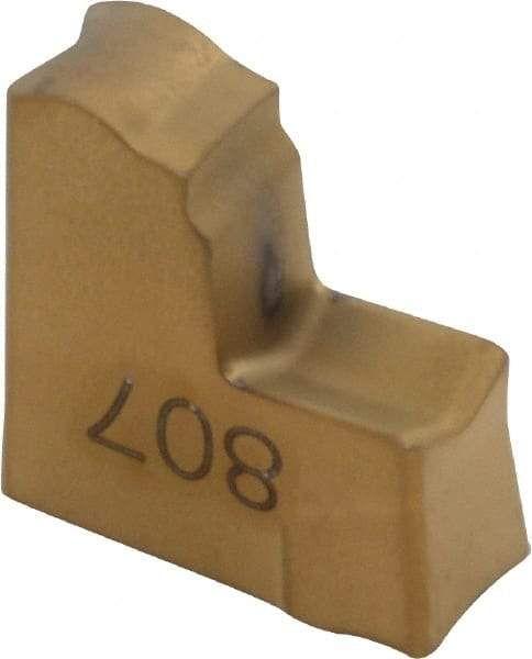 Iscar - TAGN3 J IC807 Grade, 0.12" Cutting Width, Carbide Cutoff Insert - Neutral Lead Angle, TiN/TiAlN Coated, Single End - USA Tool & Supply