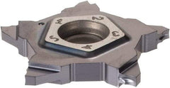 Iscar - PENTA24N140 IC908 Grade, 0.0551" Cutting Width, Carbide Cutoff Insert - Neutral Lead Angle, TiAlN Coated - USA Tool & Supply