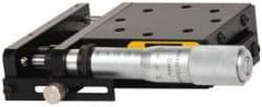 Parker - 29 Kg Capacity, M5 Mount Hole, 25mm Travel, Precision Ball Bearing Table with Side Drive - Single Axis, 8 Mounting Holes, 65mm Long x 66-1/2mm Wide x 25.4mm High - USA Tool & Supply