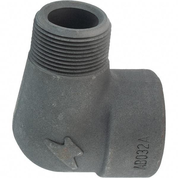 Made in USA - Size 1-1/4", Class 3,000, Forged Carbon Steel Black Pipe 90° Street Elbow - 3,000 psi, Threaded End Connection - USA Tool & Supply