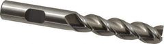 Cleveland - 1/2", 2" LOC, 1/2" Shank Diam, 4" OAL, 3 Flute, Powdered Metal Square End Mill - Single End, Uncoated, Spiral Flute, 42° Helix, Centercutting, Right Hand Cut, Right Hand Flute, Series PM-539R - USA Tool & Supply