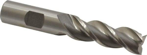 Cleveland - 5/8", 1-5/8" LOC, 5/8" Shank Diam, 3-7/8" OAL, 3 Flute, Powdered Metal Square End Mill - Single End, Uncoated, Spiral Flute, 42° Helix, Centercutting, Right Hand Cut, Right Hand Flute, Series PM-539R - USA Tool & Supply
