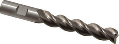 Cleveland - 5/8", 3" LOC, 5/8" Shank Diam, 5-1/8" OAL, 3 Flute, Powdered Metal Square End Mill - Single End, Uncoated, Spiral Flute, 42° Helix, Centercutting, Right Hand Cut, Right Hand Flute, Series PM-539R - USA Tool & Supply