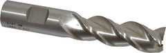 Cleveland - 3/4", 2-1/4" LOC, 3/4" Shank Diam, 4-1/2" OAL, 3 Flute, Powdered Metal Square End Mill - Single End, Uncoated, Spiral Flute, 42° Helix, Centercutting, Right Hand Cut, Right Hand Flute, Series PM-539R - USA Tool & Supply