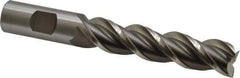 Cleveland - 3/4", 3" LOC, 3/4" Shank Diam, 5-1/4" OAL, 3 Flute, Powdered Metal Square End Mill - Single End, Uncoated, Spiral Flute, 42° Helix, Centercutting, Right Hand Cut, Right Hand Flute, Series PM-539R - USA Tool & Supply