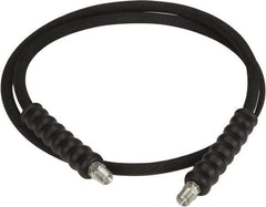 Enerpac - 1/4" Inside Diam x 1/4 NPT 6' Hydraulic Pump Hose - 10,000 psi, 3/8 NPTF Male Opposite End, Rubber - USA Tool & Supply