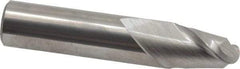 Accupro - 15/32" Diam, 5/8" LOC, 2 Flute Solid Carbide Ball End Mill - Uncoated, Single End, 2-1/2" OAL, 1/2" Shank Diam, Spiral Flute - USA Tool & Supply