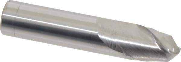 Accupro - 1/2" Diam, 5/8" LOC, 2 Flute Solid Carbide Ball End Mill - Uncoated, Single End, 2-1/2" OAL, 1/2" Shank Diam, Spiral Flute - USA Tool & Supply