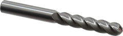 Accupro - 7/16" Diam, 2" LOC, 4 Flute Solid Carbide Ball End Mill - Uncoated, Single End, 4" OAL, 7/16" Shank Diam, Spiral Flute - USA Tool & Supply