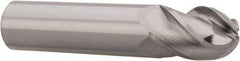 Accupro - 5/8" Diam, 7/8" LOC, 4 Flute Solid Carbide Ball End Mill - Uncoated, Single End, 3" OAL, 5/8" Shank Diam, Spiral Flute - USA Tool & Supply