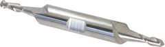 Accupro - 5/32" Diam, 7/16" LOC, 2 Flute Solid Carbide Ball End Mill - Uncoated, Double End, 3" OAL, 3/8" Shank Diam, Spiral Flute - USA Tool & Supply