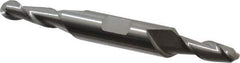 Accupro - 1/4" Diam, 5/8" LOC, 2 Flute Solid Carbide Ball End Mill - Uncoated, Double End, 3" OAL, 3/8" Shank Diam, Spiral Flute - USA Tool & Supply