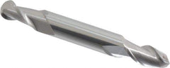 Accupro - 9/32" Diam, 1/2" LOC, 2 Flute Solid Carbide Ball End Mill - Uncoated, Double End, 2-1/2" OAL, 5/16" Shank Diam, Spiral Flute - USA Tool & Supply