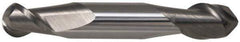 Accupro - 3/8" Diam, 3/4" LOC, 2 Flute Solid Carbide Ball End Mill - TiCN Finish, Double End, 3-1/2" OAL, 3/8" Shank Diam, Spiral Flute - USA Tool & Supply