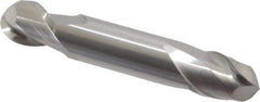 Accupro - 1/2" Diam, 5/8" LOC, 2 Flute Solid Carbide Ball End Mill - Uncoated, Double End, 3" OAL, 1/2" Shank Diam, Spiral Flute - USA Tool & Supply