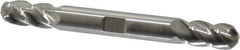 Accupro - 3/8" Diam, 3/4" LOC, 4 Flute Solid Carbide Ball End Mill - Uncoated, Double End, 3-1/2" OAL, 3/8" Shank Diam, Spiral Flute - USA Tool & Supply