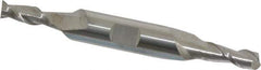 Accupro - 7/32", 9/16" LOC, 3/8" Shank Diam, 3" OAL, 2 Flute, Solid Carbide Square End Mill - Double End, Uncoated, Spiral Flute, 40° Helix, Centercutting, Right Hand Cut, Right Hand Flute - USA Tool & Supply