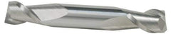 Accupro - 1/2", 1" LOC, 1/2" Shank Diam, 4" OAL, 2 Flute, Solid Carbide Square End Mill - Double End, TiCN Finish, Spiral Flute, 40° Helix, Centercutting, Right Hand Cut, Right Hand Flute - USA Tool & Supply