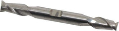 Accupro - 3/8", 3/4" LOC, 3/8" Shank Diam, 3-1/2" OAL, 2 Flute, Solid Carbide Square End Mill - Double End, Uncoated, Spiral Flute, 40° Helix, Centercutting, Right Hand Cut, Right Hand Flute - USA Tool & Supply