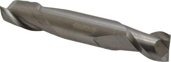 Accupro - 1/2", 5/8" LOC, 1/2" Shank Diam, 3" OAL, 2 Flute, Solid Carbide Square End Mill - Double End, Uncoated, Spiral Flute, 40° Helix, Centercutting, Right Hand Cut, Right Hand Flute - USA Tool & Supply