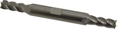 Accupro - 9/32", 11/16" LOC, 3/8" Shank Diam, 3-1/2" OAL, 4 Flute, Solid Carbide Square End Mill - Double End, Uncoated, Spiral Flute, 40° Helix, Centercutting, Right Hand Cut, Right Hand Flute - USA Tool & Supply