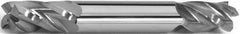 Accupro - 7/16", 7/8" LOC, 1/2" Shank Diam, 4" OAL, 4 Flute, Solid Carbide Square End Mill - Double End, TiCN Finish, Spiral Flute, 40° Helix, Centercutting, Right Hand Cut, Right Hand Flute - USA Tool & Supply