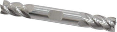 Accupro - 1/2", 1" LOC, 1/2" Shank Diam, 4" OAL, 4 Flute, Solid Carbide Square End Mill - Double End, Uncoated, Spiral Flute, 40° Helix, Centercutting, Right Hand Cut, Right Hand Flute - USA Tool & Supply
