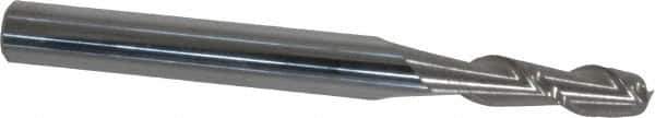 Accupro - 13/64", 5/8" LOC, 1/4" Shank Diam, 2-1/2" OAL, 2 Flute, Solid Carbide Square End Mill - Single End, Uncoated, Spiral Flute, 40° Helix, Centercutting, Right Hand Cut, Right Hand Flute - USA Tool & Supply
