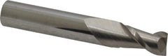 Accupro - 9/32", 1/2" LOC, 5/16" Shank Diam, 2" OAL, 2 Flute, Solid Carbide Square End Mill - Single End, Uncoated, Spiral Flute, 40° Helix, Centercutting, Right Hand Cut, Right Hand Flute - USA Tool & Supply
