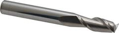 Accupro - 5/16", 3/4" LOC, 5/16" Shank Diam, 2-1/2" OAL, 2 Flute, Solid Carbide Square End Mill - Single End, Uncoated, Spiral Flute, 40° Helix, Centercutting, Right Hand Cut, Right Hand Flute - USA Tool & Supply