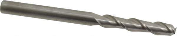 Accupro - 5/16", 1-5/8" LOC, 5/16" Shank Diam, 4" OAL, 2 Flute, Solid Carbide Square End Mill - Single End, Uncoated, Spiral Flute, 40° Helix, Centercutting, Right Hand Cut, Right Hand Flute - USA Tool & Supply