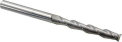 Accupro - 7/16", 3" LOC, 7/16" Shank Diam, 6" OAL, 2 Flute, Solid Carbide Square End Mill - Single End, Uncoated, Spiral Flute, 40° Helix, Centercutting, Right Hand Cut, Right Hand Flute - USA Tool & Supply