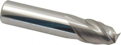 Accupro - 5/8", 7/8" LOC, 5/8" Shank Diam, 3" OAL, 2 Flute, Solid Carbide Square End Mill - Single End, Uncoated, Spiral Flute, 40° Helix, Centercutting, Right Hand Cut, Right Hand Flute - USA Tool & Supply