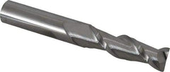Accupro - 5/8", 2-1/8" LOC, 5/8" Shank Diam, 4-5/8" OAL, 2 Flute, Solid Carbide Square End Mill - Single End, Uncoated, Spiral Flute, 40° Helix, Centercutting, Right Hand Cut, Right Hand Flute - USA Tool & Supply
