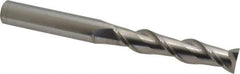 Accupro - 5/8", 3" LOC, 5/8" Shank Diam, 6" OAL, 2 Flute, Solid Carbide Square End Mill - Single End, Uncoated, Spiral Flute, 40° Helix, Centercutting, Right Hand Cut, Right Hand Flute - USA Tool & Supply